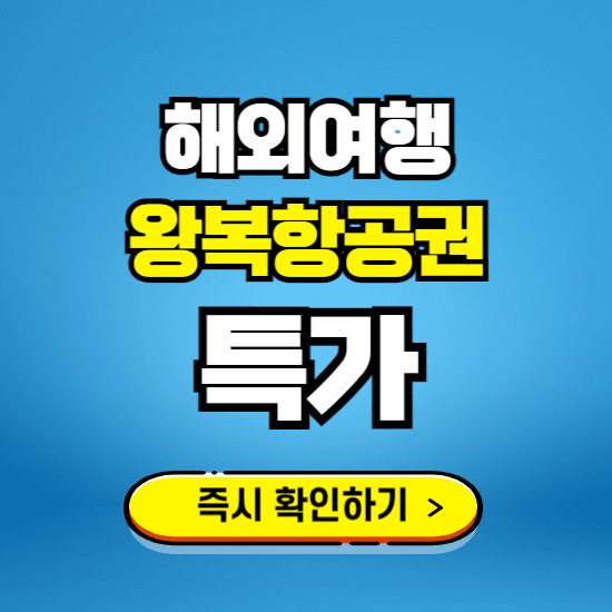 해외여행 왕복항공권 할인 특가예매 바로가기