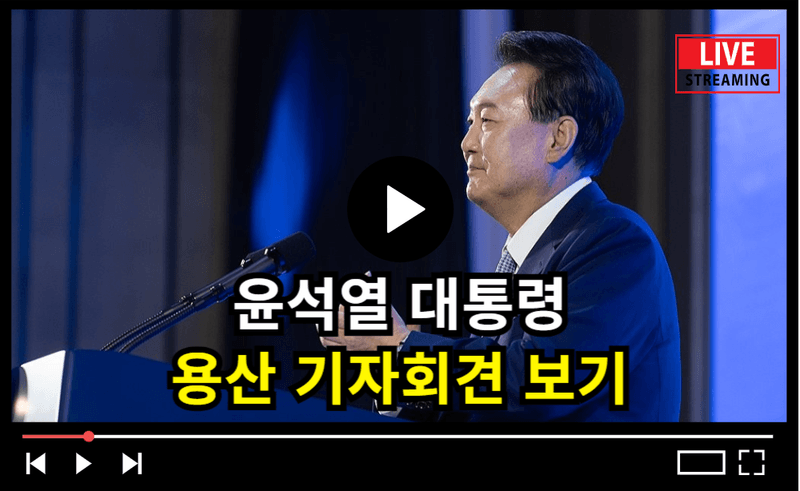 윤석열 대통령 기자회견 실시간 중계 보기 | 8월 29일